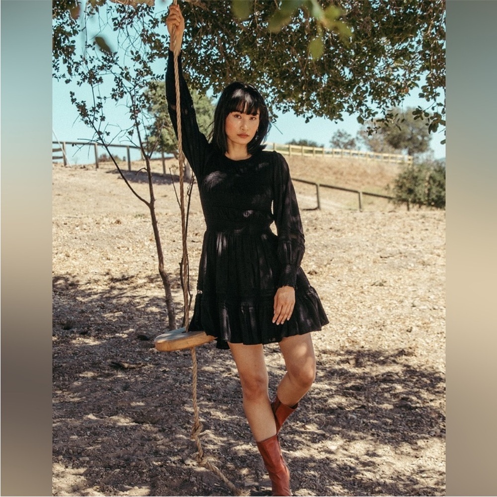Cleobella Daniella Mini Dress, black, size S